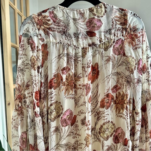 MOSSIMO IVORY FLORAL TIERED DRESS - Picture 6 of 13